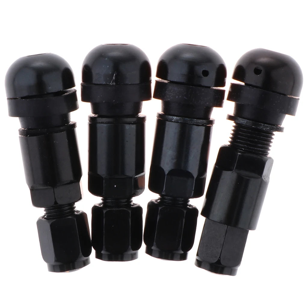 4pcs Snap-in Tubeless Tyre Wheel Stem Air Valve Caps Car Tire Valve with Dust Caps Auto Truck Bike Dust Caps