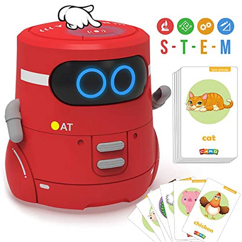 Steam Robot Educational Intelligent Early Machine Electric Puzzle Dance Education Story Touch Control Toy Interactive Kids Gift