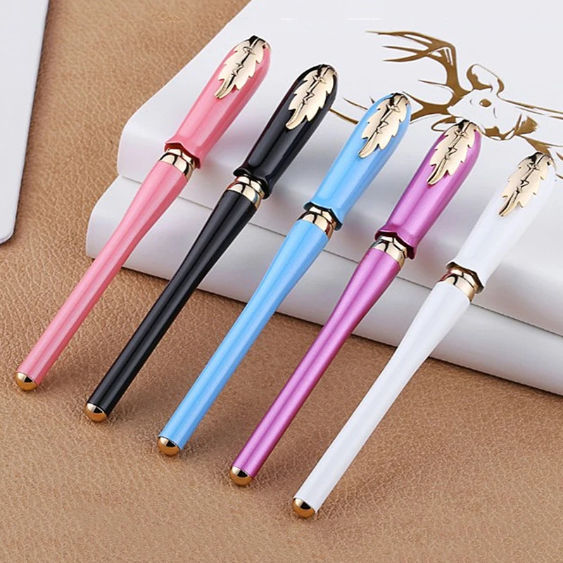 Picasso  986 Irene Metal Rollerball Pen Fine Point 0.5mm Signing Pen Beautiful Leaf Clip Writing Pen for Office Business