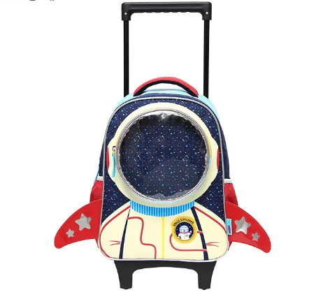 Carton kids school trolley bag with wheels for boys Kids Suitcase Luggage Toddler Rolling Bag with wheels Kids Luggage travel