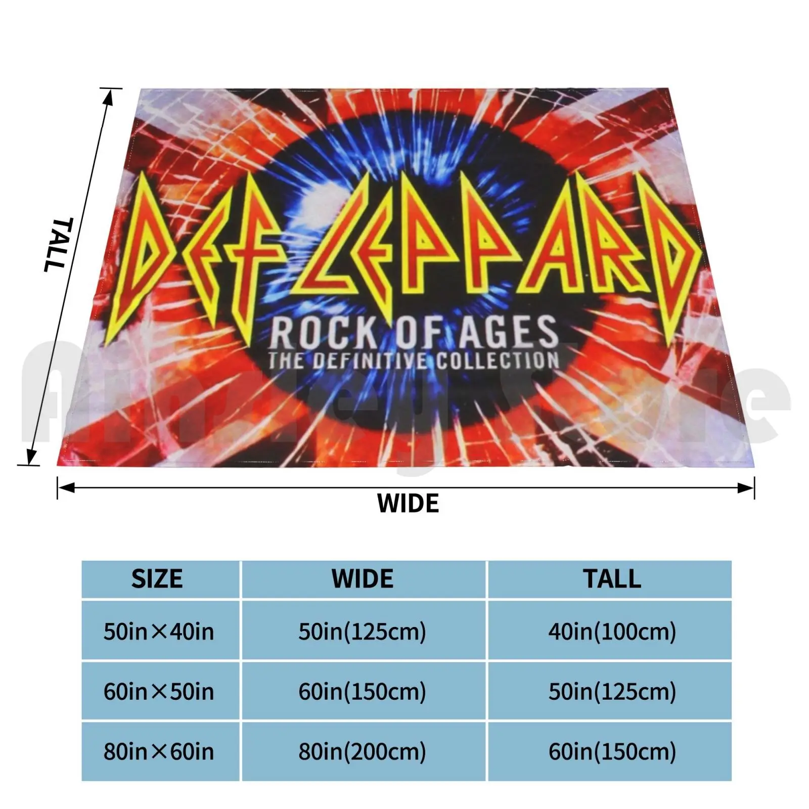 Flag Us Blanket Fashion Custom Metal Def For Men Or Women Album Tour Heavy