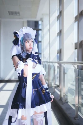 Cheshire Azur Lane Blue Maid Uniforms Cosplay Costume  Maid Dress Female Cosplay Costumes  Anime Cosplay