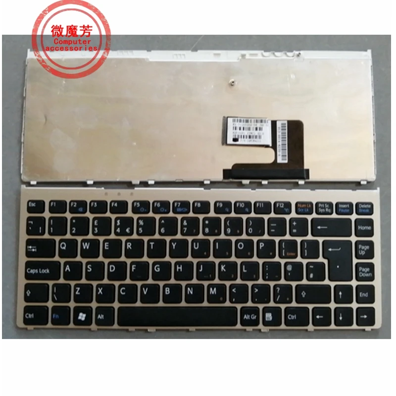 

UK Keyboard for Sony Vaio VGN-FW VGN FW Series with Silver Frame Laptop