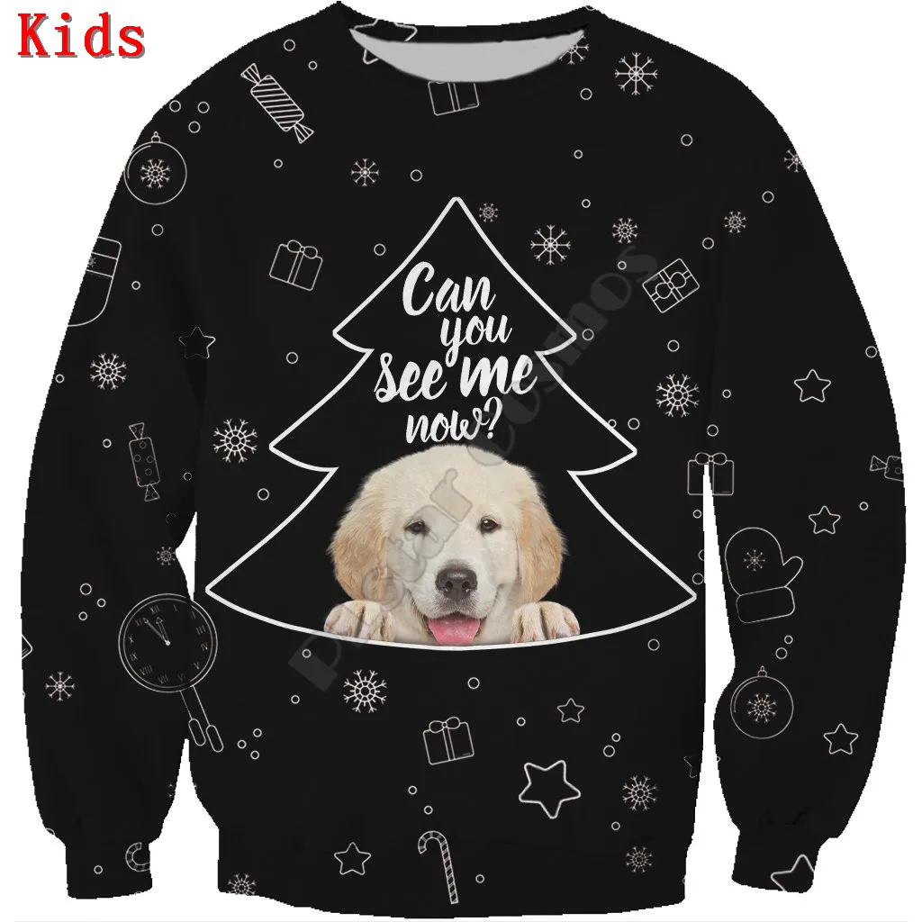 

Autumn Winter Golden Retriever 3d printed Hoodies Pullover Boy For Girl Long Sleeve Shirts Kids Christmas Sweatshirt 03