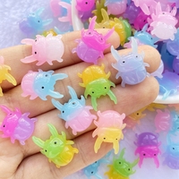 20pcs 14*18mm Colorful Kawaii Cute cartoon insect beetle Series Flat back Resin Scrapbooks Figurines DIY Decor Crafts