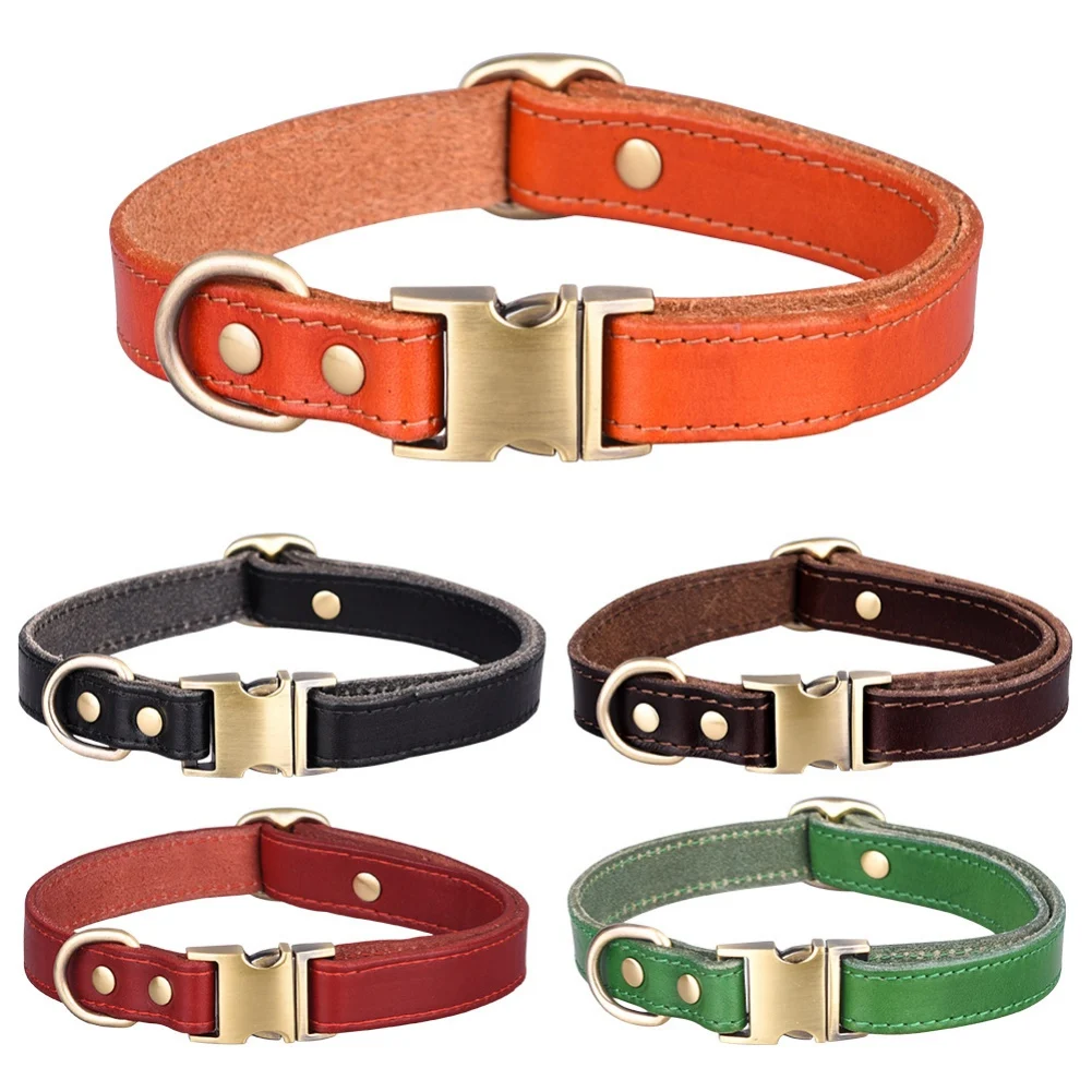 Adjustable Dog Collars Comfortable Durable Leather Dog Collar For Small Medium Large Dogs Pitbull Bulldog Beagle Correa Perro