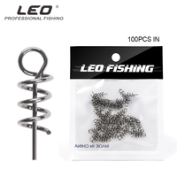 50-100pcs/Bag 14mm Stainless Steel Soft Bait Pin Worms lure Fishing Pin Spring Fixed Lock Crank Hook Connect Latch Needle LEO