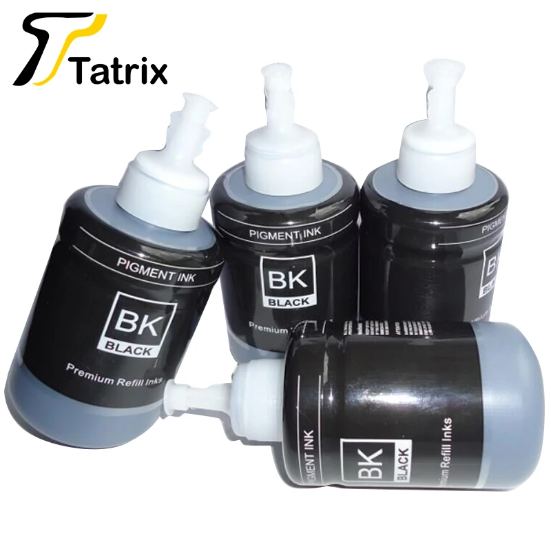 Imagem -04 - Tatrix Recarga Pigmento Tinta 140ml para Epson 774 Tinta Ciss T774120 T7741 para Epson Workforce M100 M201 M205 L606 L655 L1455 Et3600