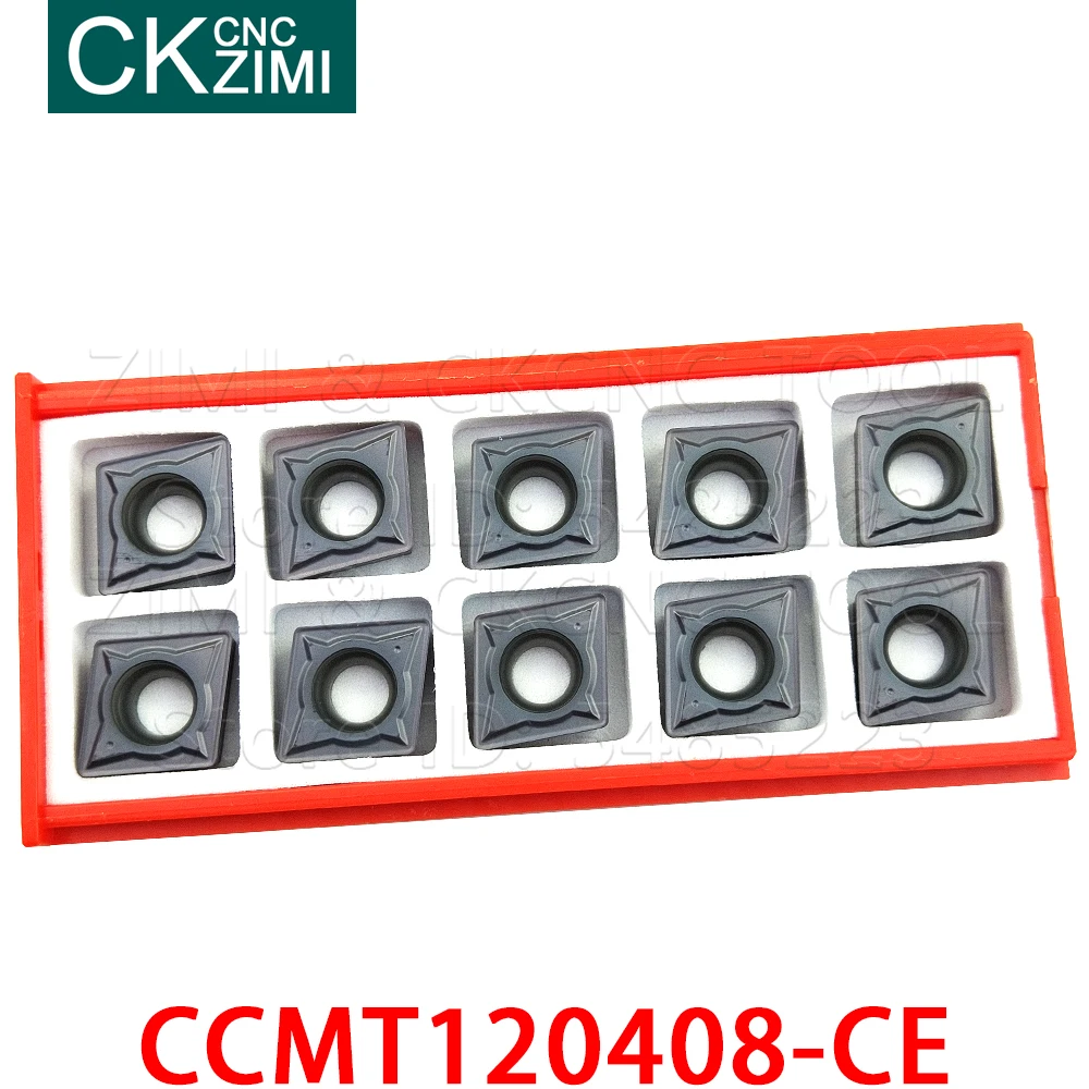 Insertos de torneado de carburo, herramientas de corte CNC, torno de Metal para acero inoxidable, CCMT120408-CE ZM2125 CCMT 120408 CE