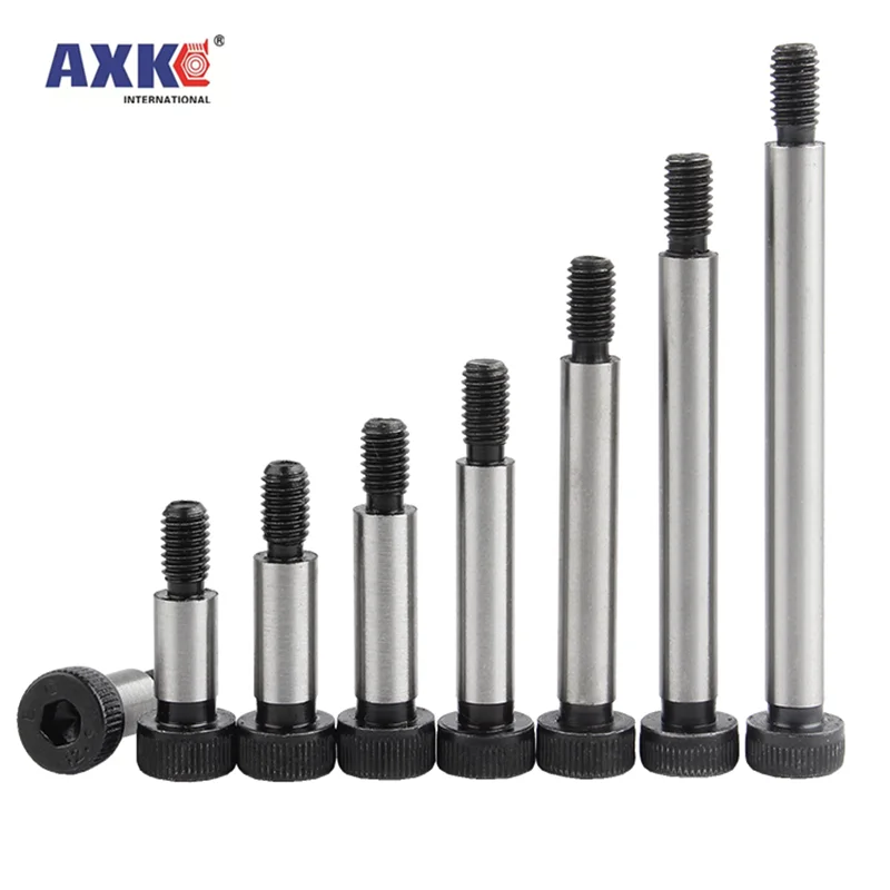 1pc M8 M10 M12 M16 Diameter 10 12 16 20mm Grade 12.9 Steel Allen Hex Hexagon Socket Cap Head Shoulder Roller Bearings Screw Bolt