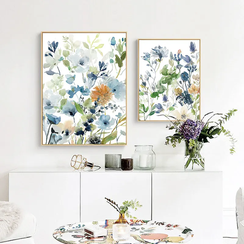 Vintage Flowers Wall Posters Pictures, Canvas Interior Paintings, Scandinavian Decor Art, New Store Home Decoration