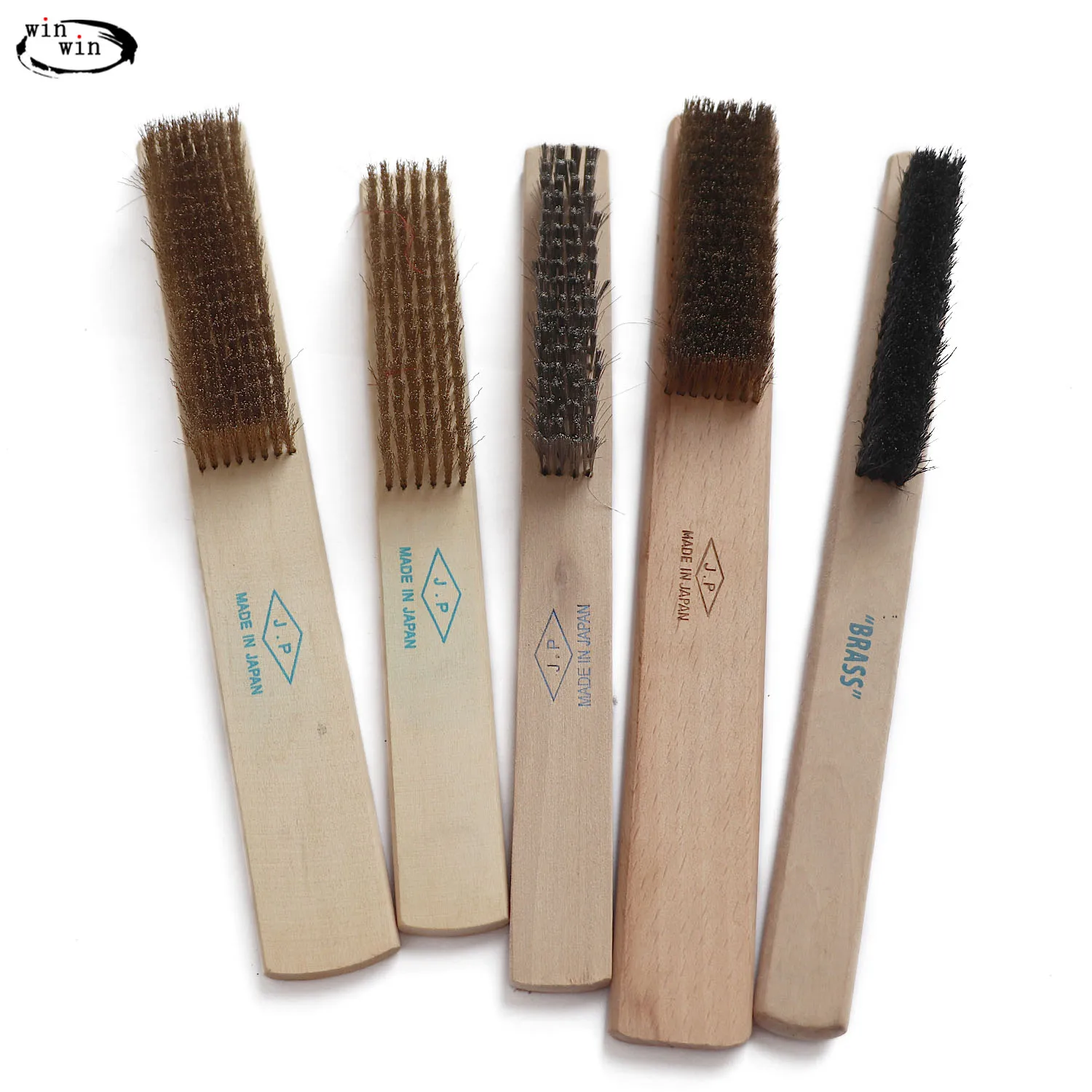 1 Piece Copper Wire Brush - Brass Wire Copper Brushes with Wooden Handle for Polishing or Surface Texture Removal on Soft Metals