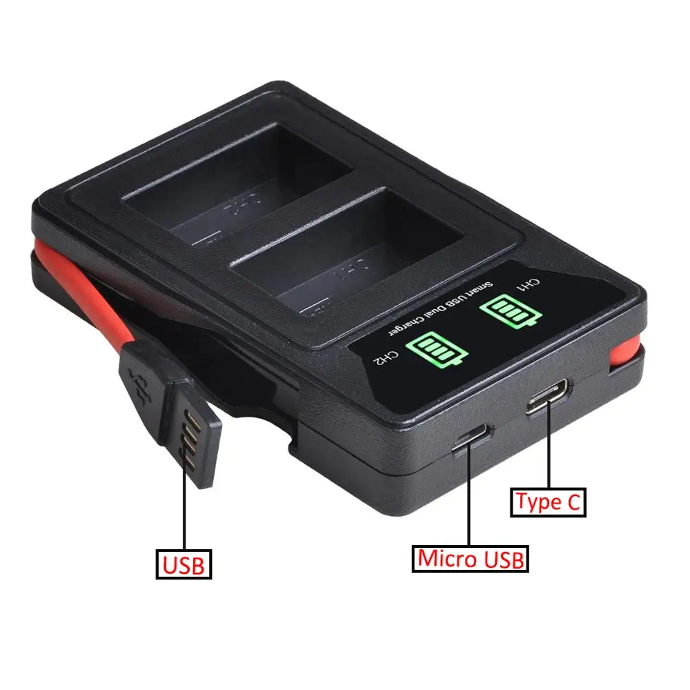1800mAh NB-7L NB 7L NB7L Batterie + LED touristes USB Chargeur avec port type-c pour IL PowerShot G10 G11 G12 SX30 SX30IS