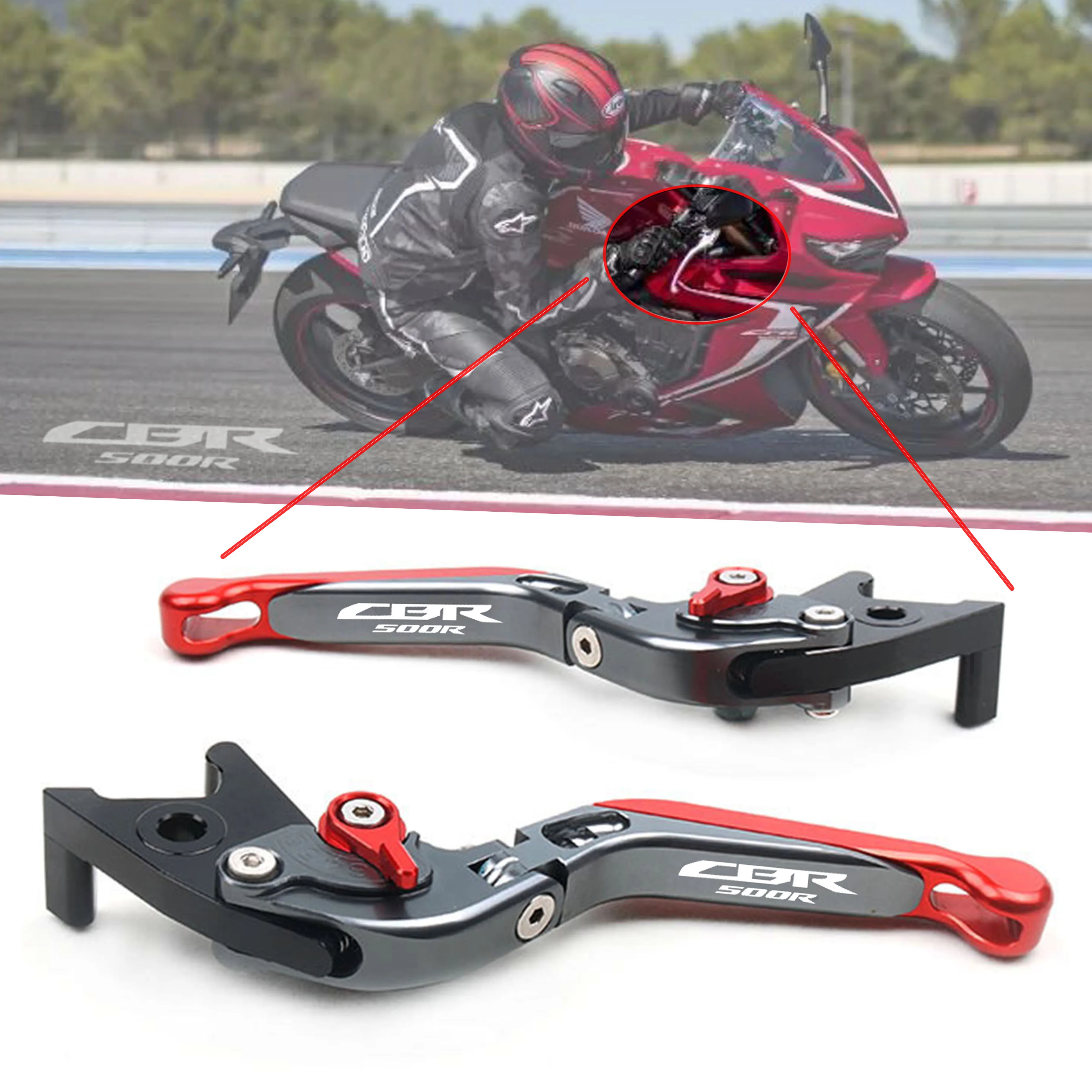 

For HONDA CBR500R CBR 500R CBR500 R 2013-2023 Motorcycle Adjustable Folding Extendable Brake Clutch Levers