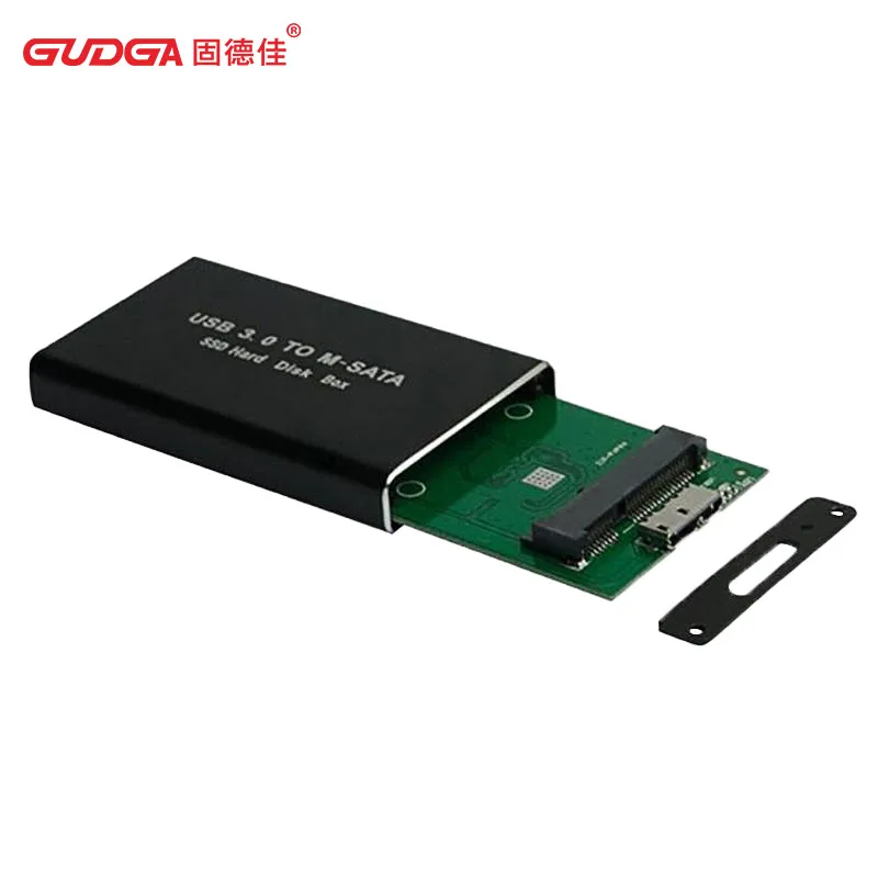 GUDGA mSATA To USB 3.0/3.1 Hard Drive Case Mini SSD Enclosure HD Hard Drive Disk Box Storage External Case Adapter For Windows