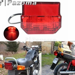 Motorbike Rear Red Tail Light Reflector License Plate Light Taillamp for MZ ETZ 150 250 251 301 Simson SR50 S51 Suzuki TS125 150