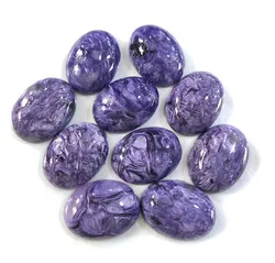 Wholesale Natural Charoite Bead Cabochon Oval Gem Stone Beads for Jewelry Making Jewelry Diy