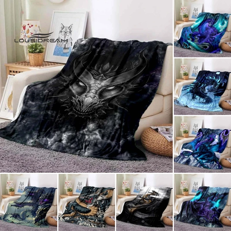 

Dragon Blanket 3D printing Flannel Children and adults Throw blanket Fashion Fluffy blankets for beds Sofa Air Conditioner Sheet