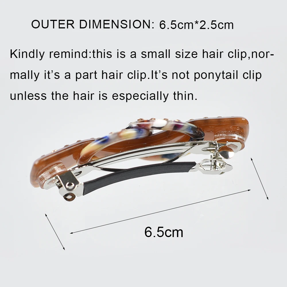 Women Headwear Small Cute Hair Clip Thin Hair Fashion Elegant Barrettes Rhinestone Hair Accessories For Women