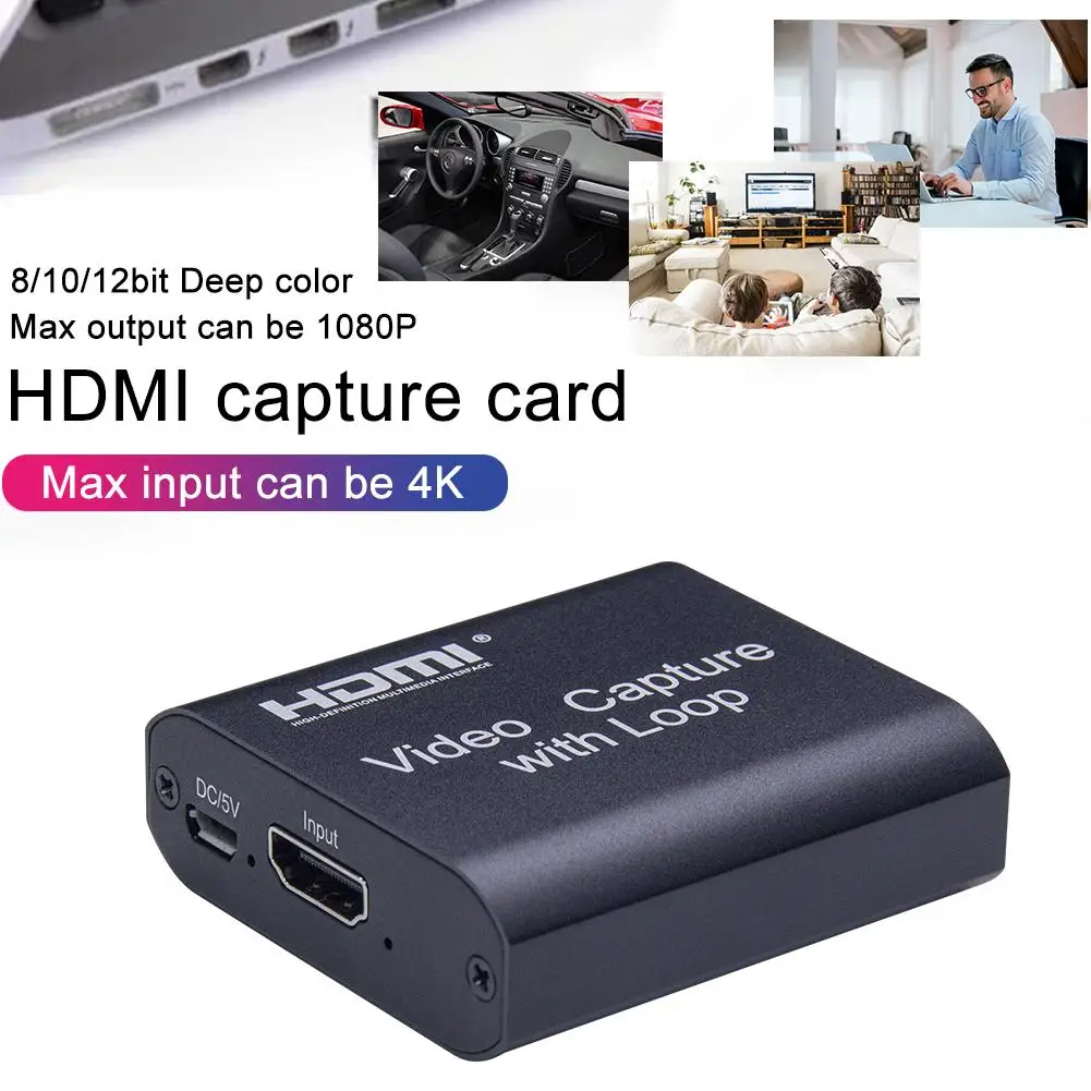 

4K Graphics Capture Card HDMI to USB 2.0 placa de video Recorder Box for Live Streaming Video Recording hdmi digital converter