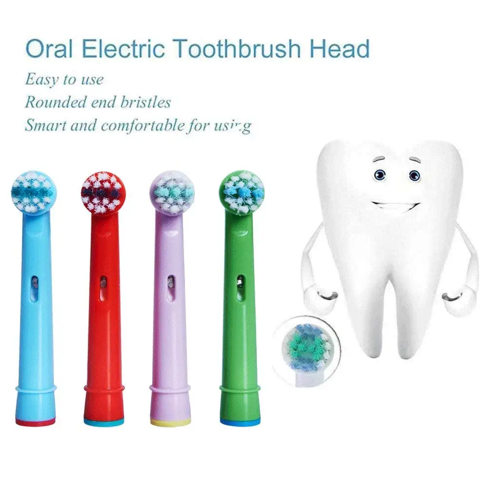 8Pcs Replacement Kids Children Tooth Brush Heads For Oral B EB-10A Pro-Health Stages Electric Toothbrush Oral Care, 3D Excel