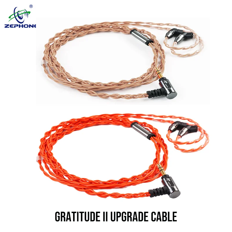 Zephone Gratitude II -4 cores UP-OCC Upgrade Cable-customisable to QDC MMCX 0.78 pins&2.5/3.5/4.4mm plugs - 99.99% purity copper