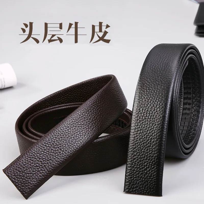 

2020 Cowhide belt without buckle leather lychee pattern Luxury belt designers women brand