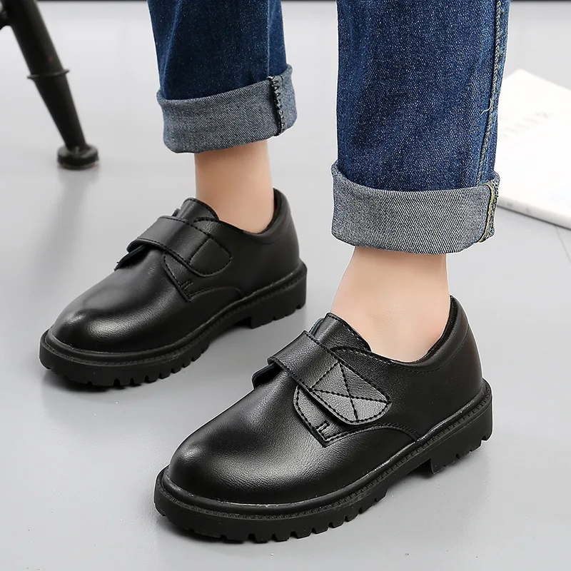 Fashion Kids Shoes For Big Boys Children Leather Shoes For Formal Occasions Wedding Show Party Black Elegant Teeangers 3-12 Yrs