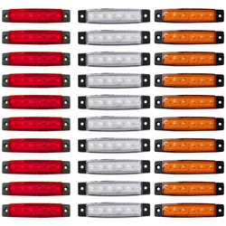 10Pcs Truck Trailer Side Marker Indicators light Car Signal Brake Rear Warning Tail Light LED 12V 24V Warning Lamp