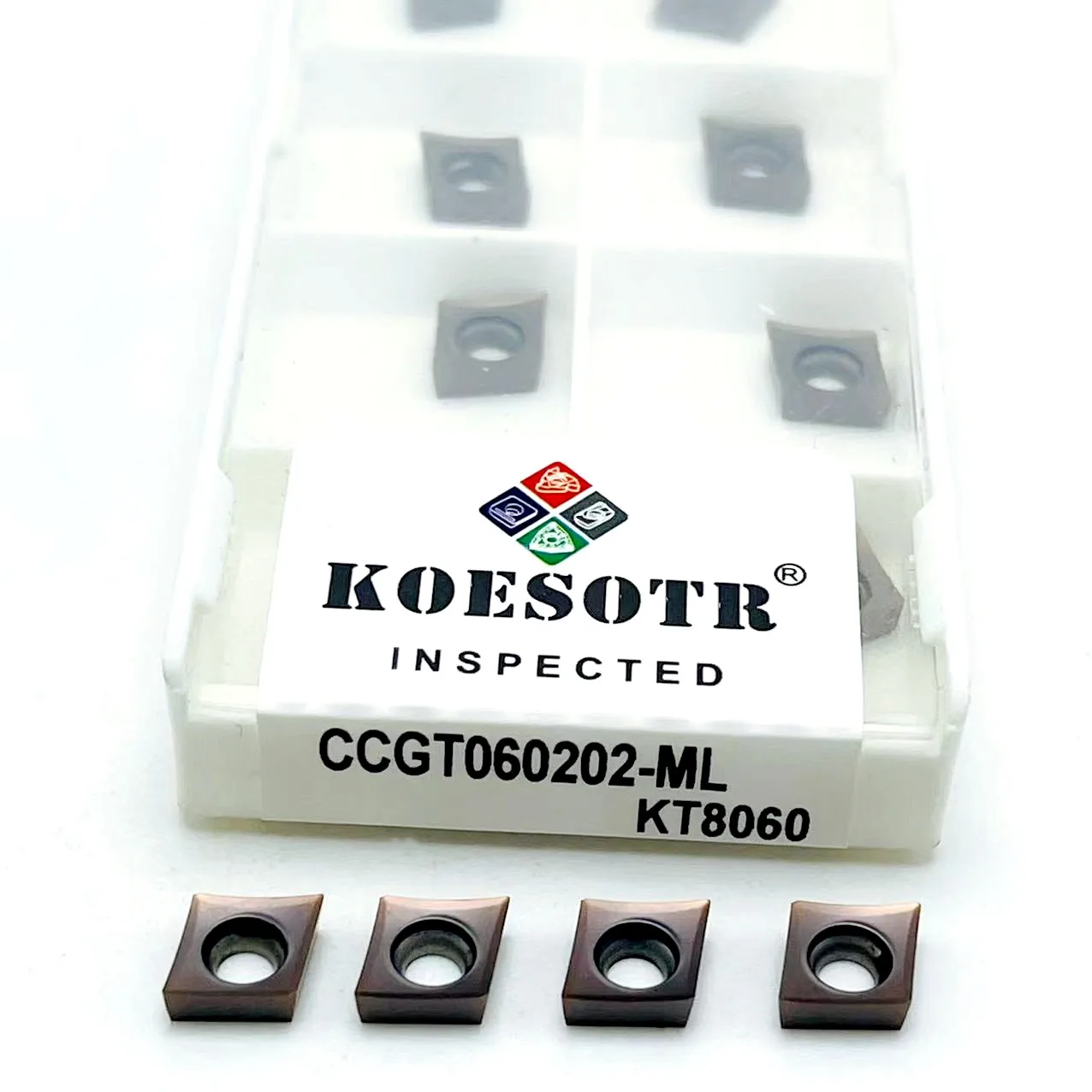 10 Buah CCGT060201 CCGT060202 CCGT060204 ML KT8060 Sisipan Karbida CCGT Cermet Blade CNC Alat Pemotong Bubut