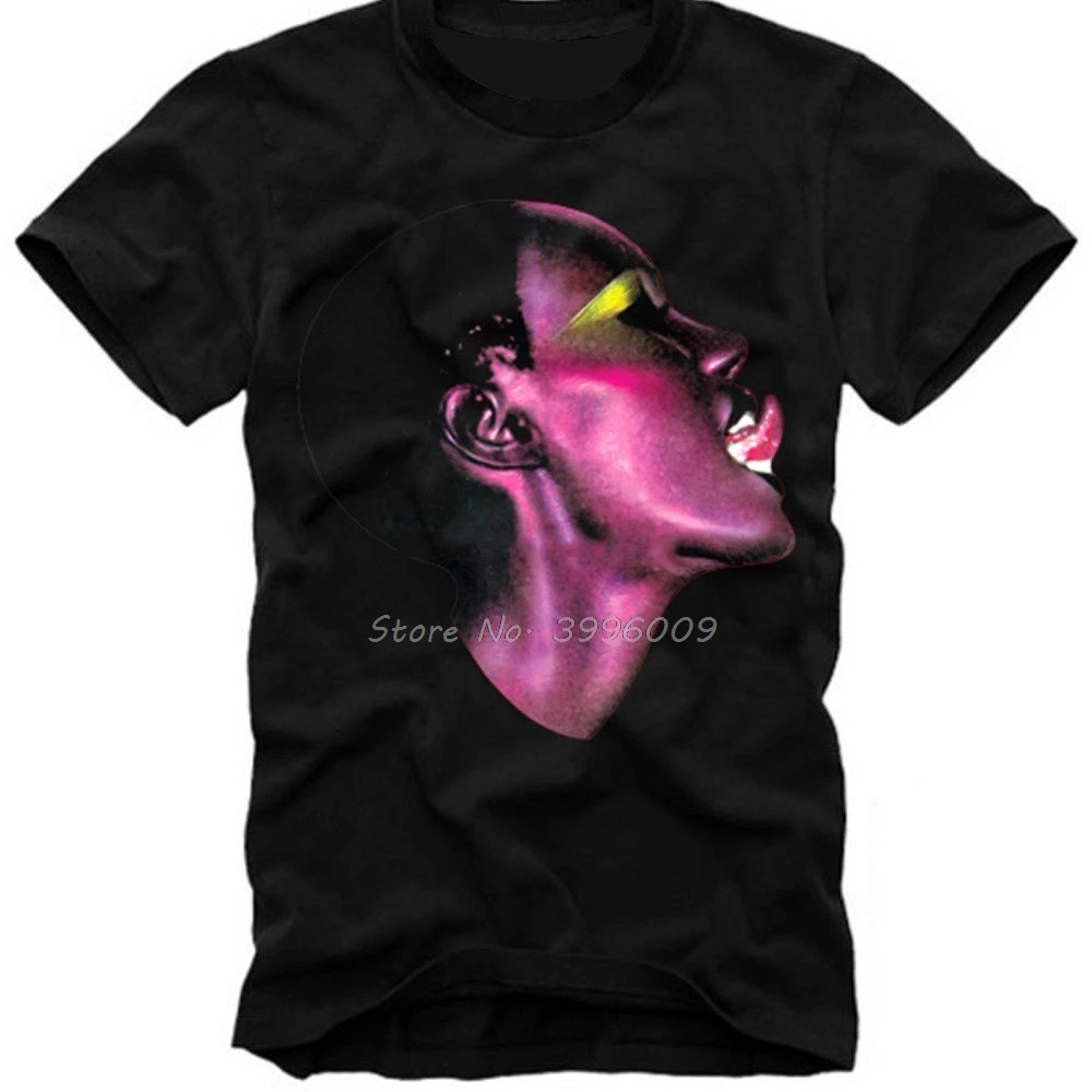 GRACE JONES Disco 70s 60s Studio 54 Clubbing Nightclub Rave Techno DJ T Shirt Men Cotton T Shirt Hip Hop Tees Tops Tshirt