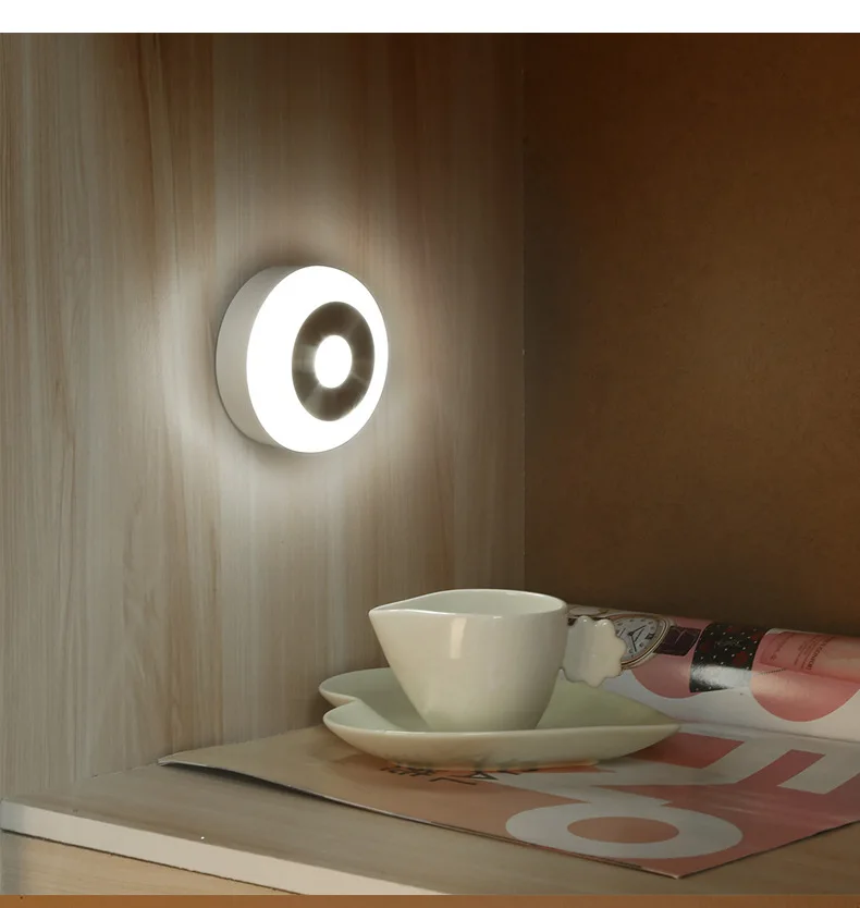 Night Light BABY Sleep Friendly UFO Battery-Powered Motion-Sensing LED Stick-Anywhere