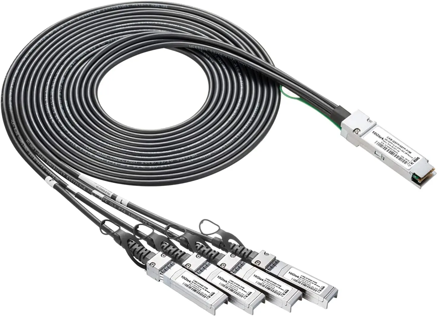 40G QSFP+ a 4xSFP+ Breakout DAC - 40GBASE-CR4 Cable pasivo de cobre de conexión directa Twinax QSFP a SFP para Cisco, 5 metros (16,5 pies)