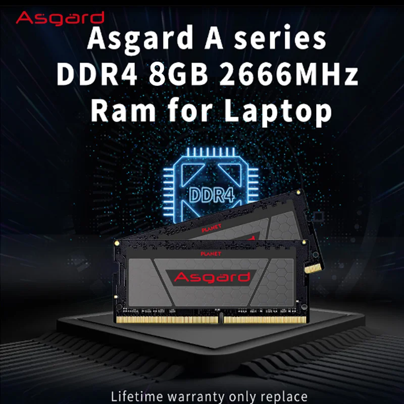 Asgard Memoria Ram untuk Laptop ddr4 8GB 16GB 2666MHz 3200MHz, notebook sodimm kinerja tinggi 1.2V NON ECC