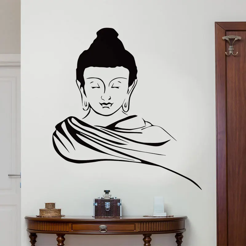 

Indian Yoga Buddha Wall Stickers Vinyl Home Decor Art Interior Design Room Bedroom Religion Decals Removable Murals 3B64