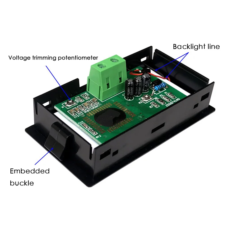 High precision DC digital display voltmeter digital meter LCD two-wire anti-reverse D69-30 For electric vehicles