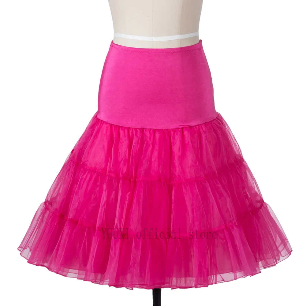 Nieuwe Korte Petticoat Vintage 3-laags Gezwollen Organza Petticoat Retro Crinoline Onderrok Rockabilly Cosplay Swing Tutu Rok