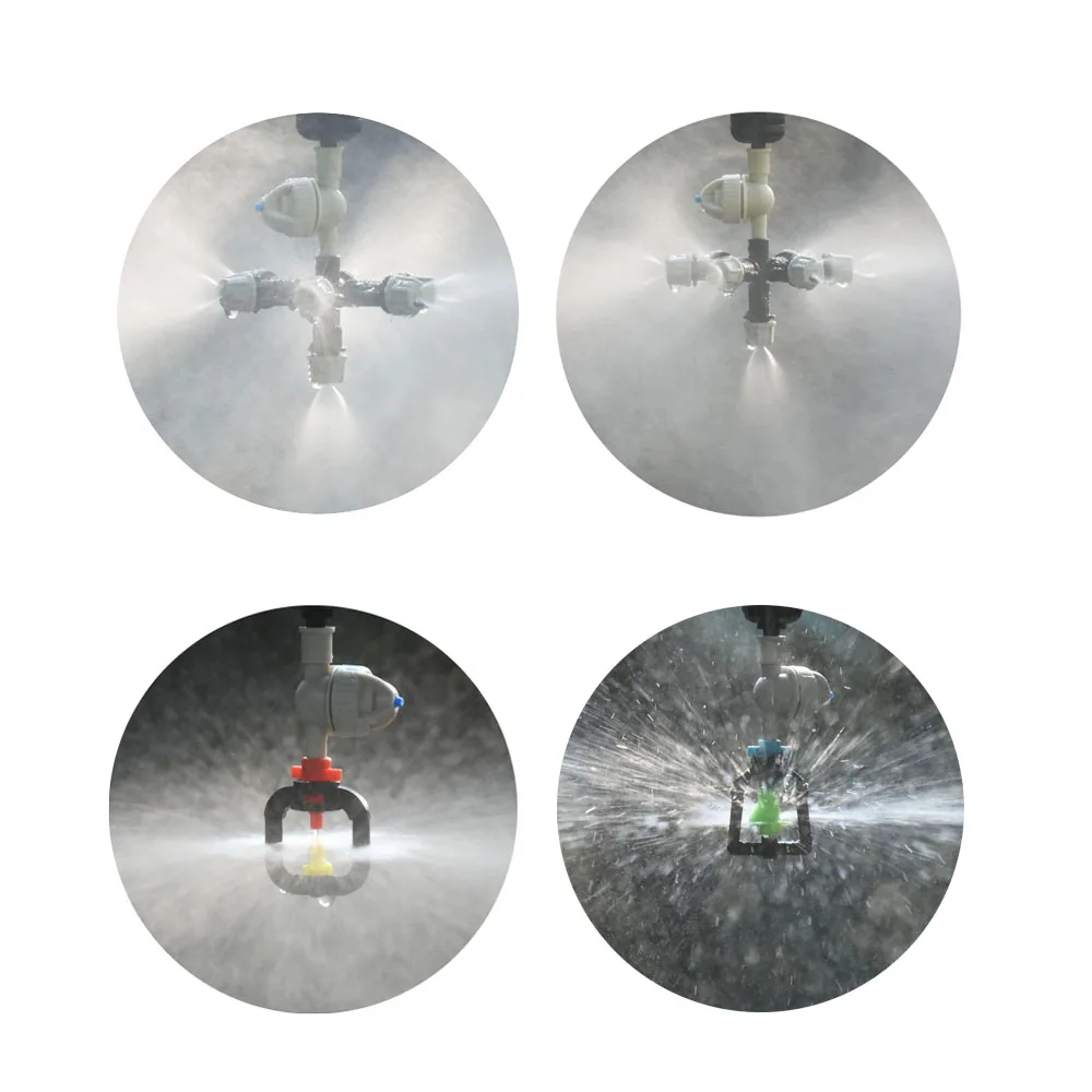 Greenhouse Misting Sprinkler Rotating Hanging Anti Drip Misting Nozzle For Garden Irrigation Atomized Humidifying Sprayer