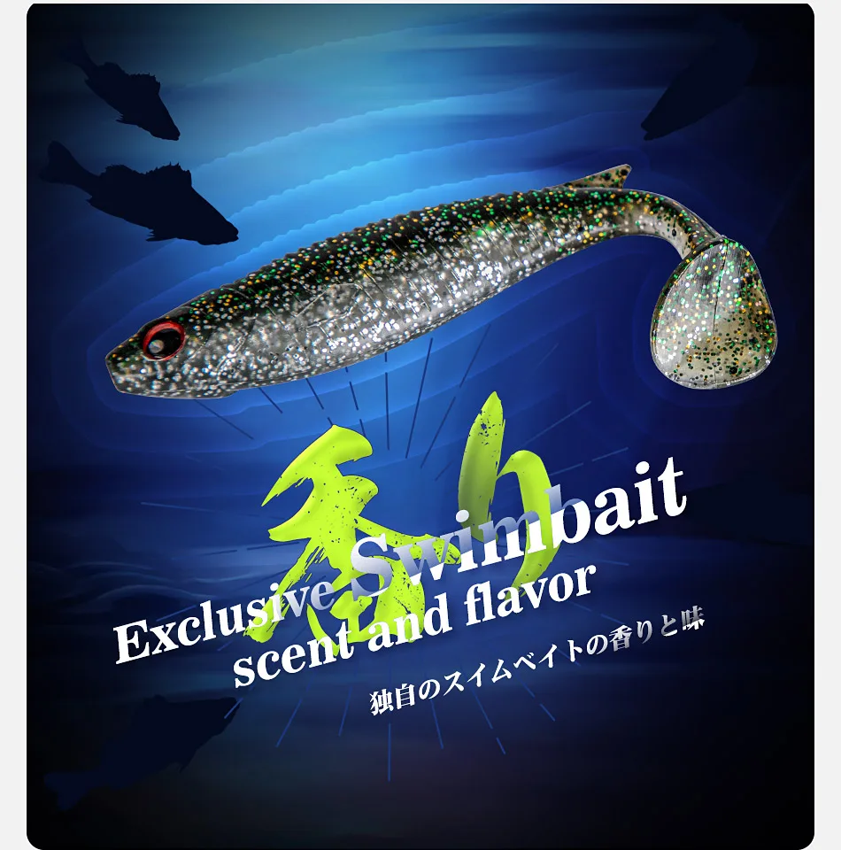 Noeby Weicher Köder 10 cm 11,5 cm Silikon Köder Paddel Swimbait Shad Köder Wobbler Künstliche Weiche Köder für Hecht barsch Angeln Köder – Detail 8
