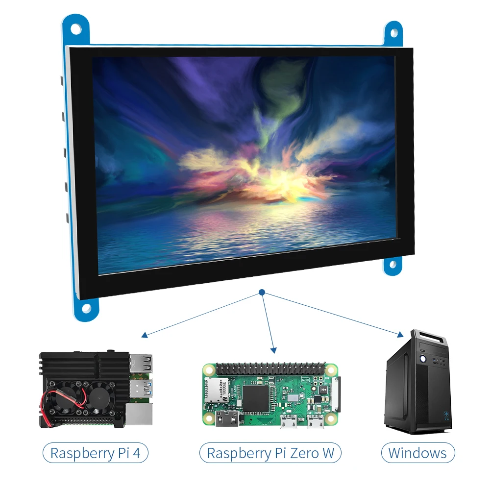 5inch AIDA64 LCD Display Capacitive Touch HDMI Module 800 x 480 for Raspberry Pi 3 Pi4 PC monitor 3D Printer orange pi screen