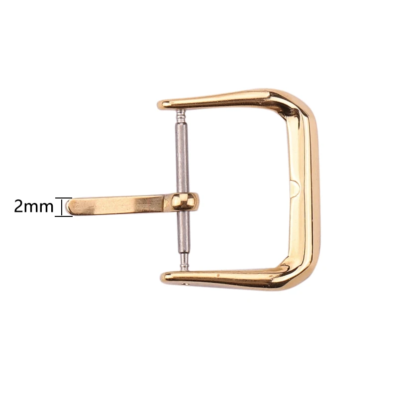 Wholesale 20pcs Strap Stainless Steel Watch Buckle Silver Gold Black Metal watchband Clasp Watch Accessory 16mm 18mm 20mm 22mm