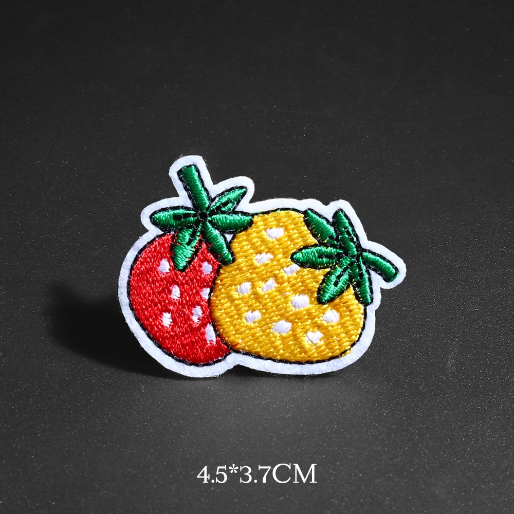 Fruit Embroidery Patch Heat Transfers Iron On Cherry Banana Badge Sew On Patches for Clothing DIY Clothes Sticker Decor Applique