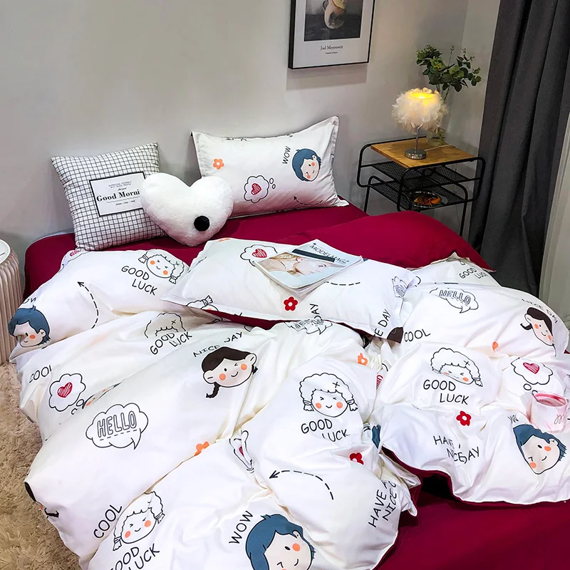 2 People' Bed Adornment...bed Set Queen Size Matrimon Bed Set... Bed Linen Set...double Bed Duvet Covers Bedspread 90 Children