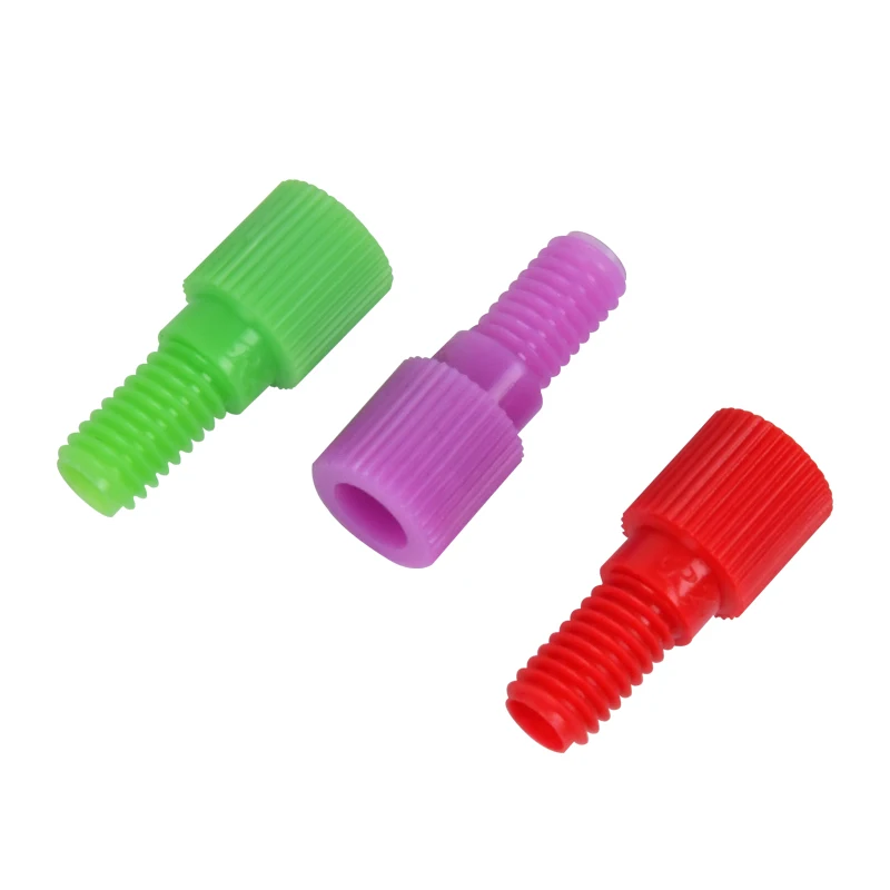 

Plastic fittings colorful flangeless PP Material 1/4-28UNF fittings