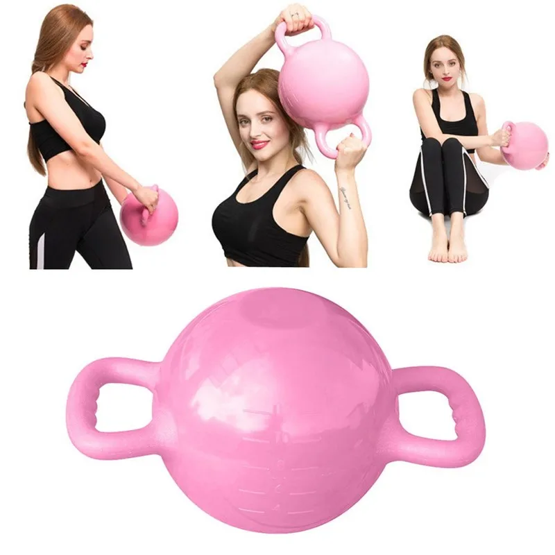 4-12 LB Adjustable Dumbbell Water-filled Kettlebell Yoga Pilates Massage Water Injection Kettle Bell Ball Home Fitness Equipment