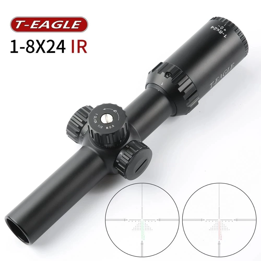 Imagem -03 - T-eagle Senhor Seriestactical Rifle Scope Caça Arma Mira Riflescope Spotting Óptica Colimador Vermelho Luz Verde Luneta t Eagle