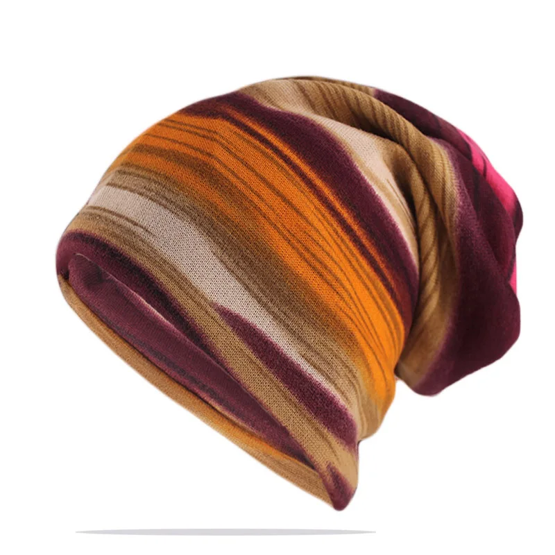 Baru Warna-warni Fashion Musim Gugur Wanita Hangat Beanies Skullies Biasa Saja Gadis Topi Syal Double Digunakan Outdoor Gorras Hip Hop Merek Tulang dijual