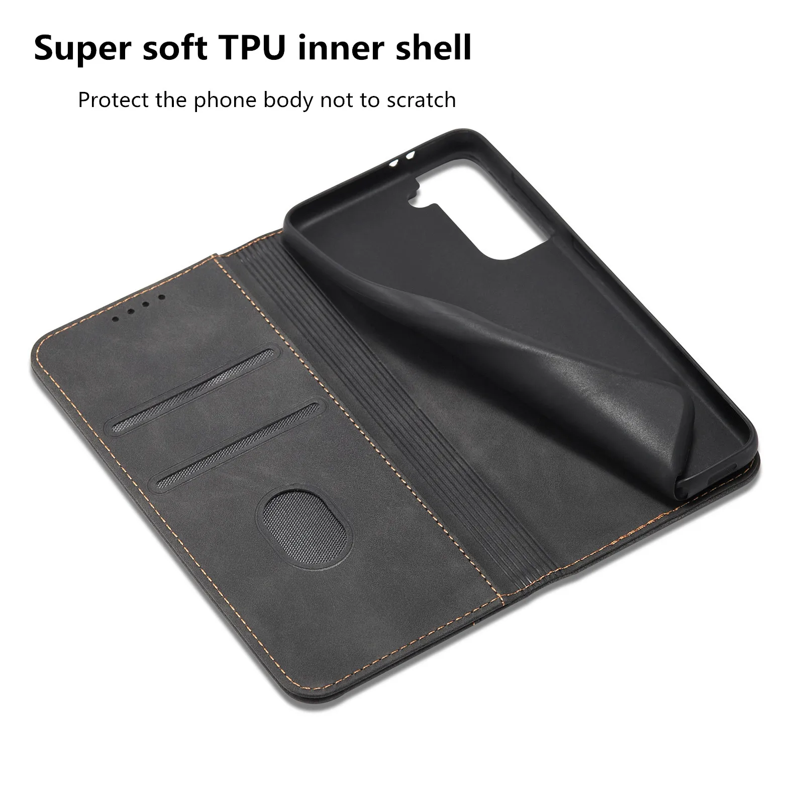 حافظة لهاتف سامسونج جالاكسي S25 S23 S24 S22 S21 S20 FE ULTRA PLUS A54 A53 A52 A33 A34 5G حقائب هاتف جلدية فاخرة