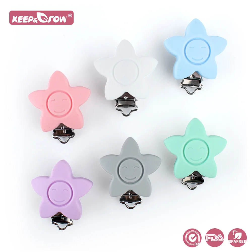 

Keep&Grow Silicone Nipple Chain Clips Baby Teething Toys DIY Pacifier Pearl Necklace Set of Silicone Beads Accessories Oral Care