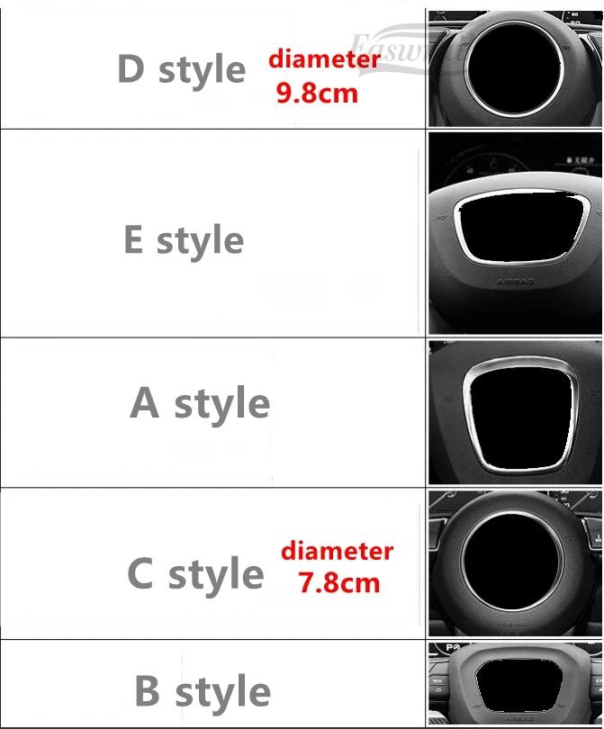 Car Carbon Fiber Steering Wheel Sticker Frame Cover Trim For Audi A4 A1 A3 A5 A6 A7 Q7 Q5 Q3 A8 Interiro Decoration Accessories